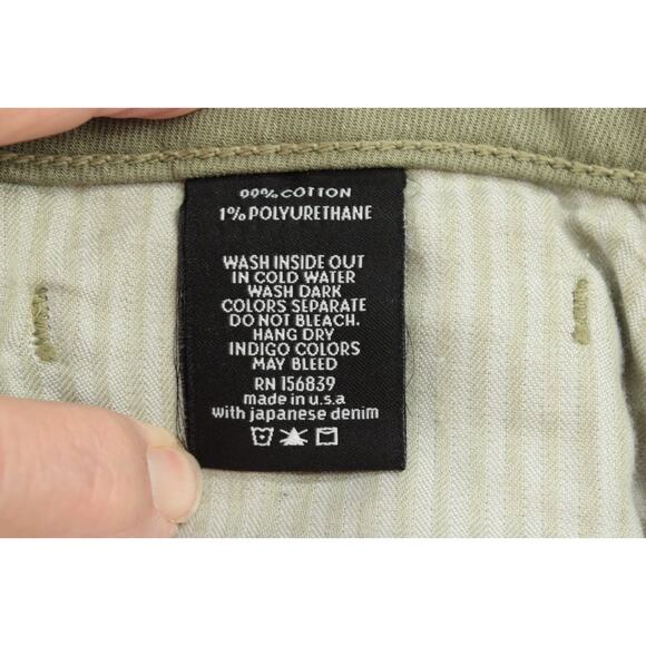 MONFRERE Brando Slim Jeans Men's 34 Green Stretch Modern Mid Rise Street Wear - Picture 9 of 11